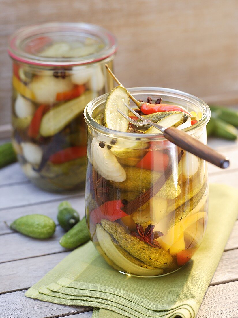 Pickled gherkins