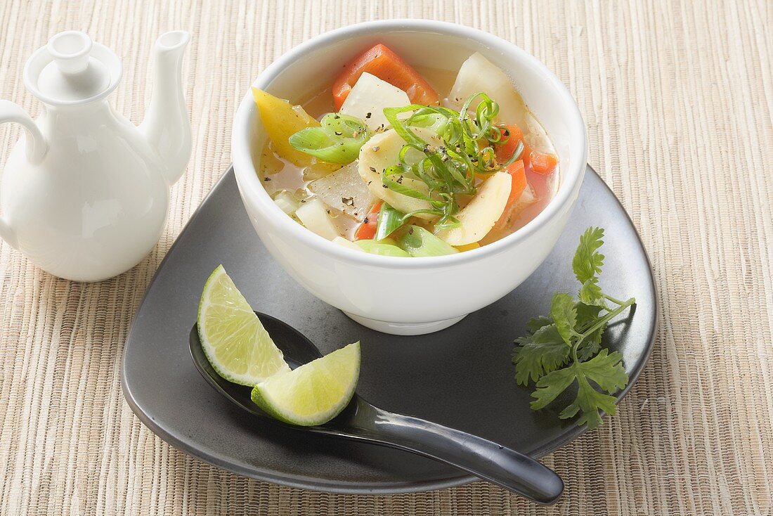 Ginger and lime soup