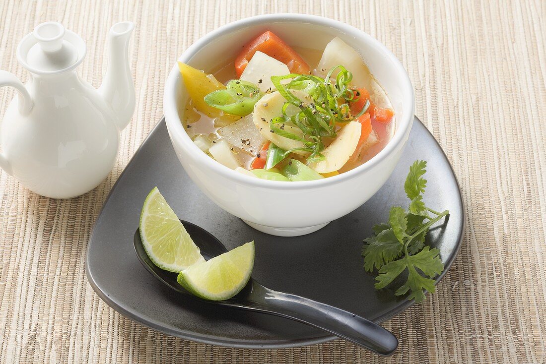 Ingwer-Limetten-Suppe