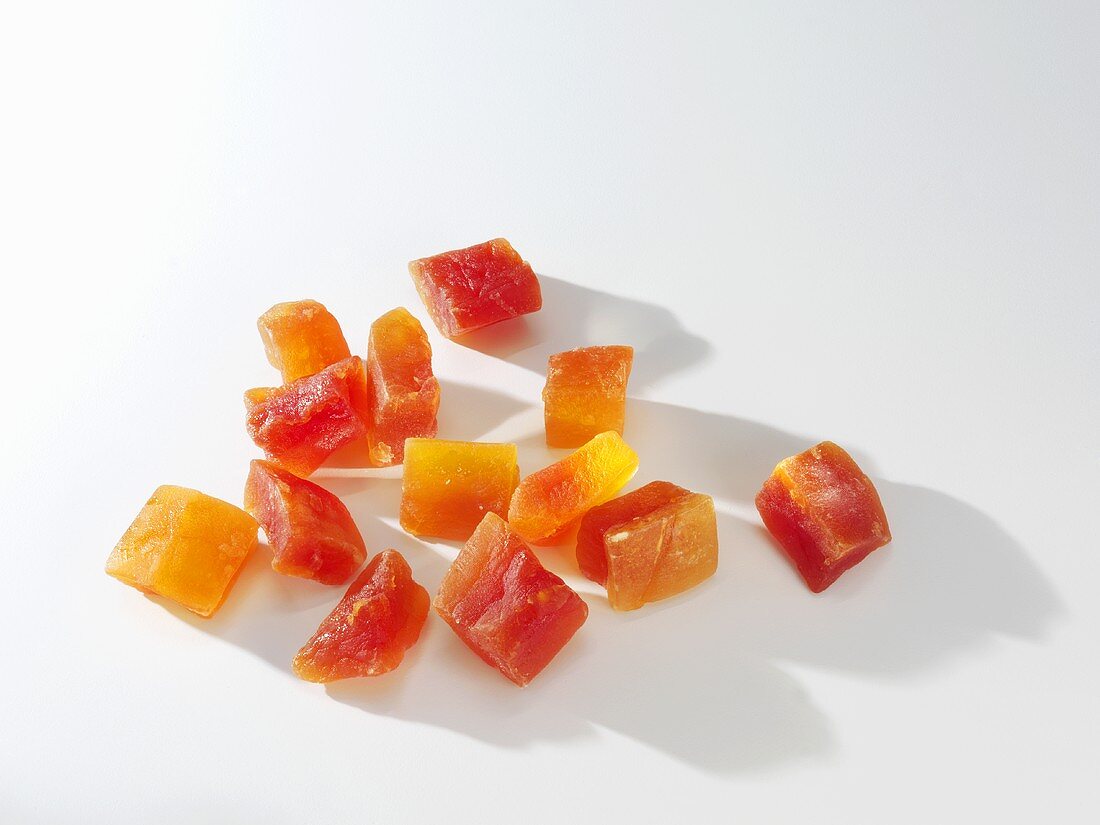 Candied diced papaya