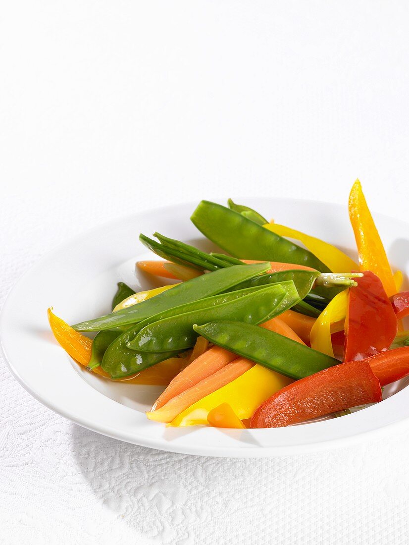 Blanched vegetables