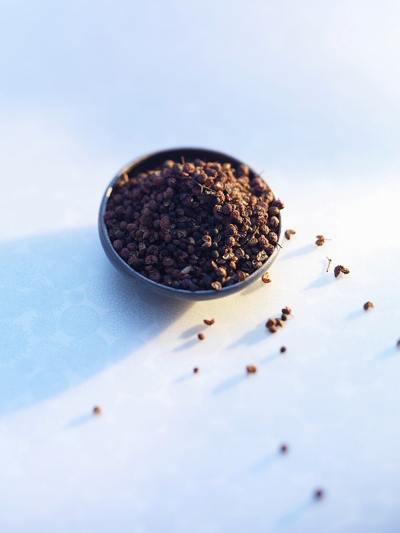 Sichuan pepper in a small dish