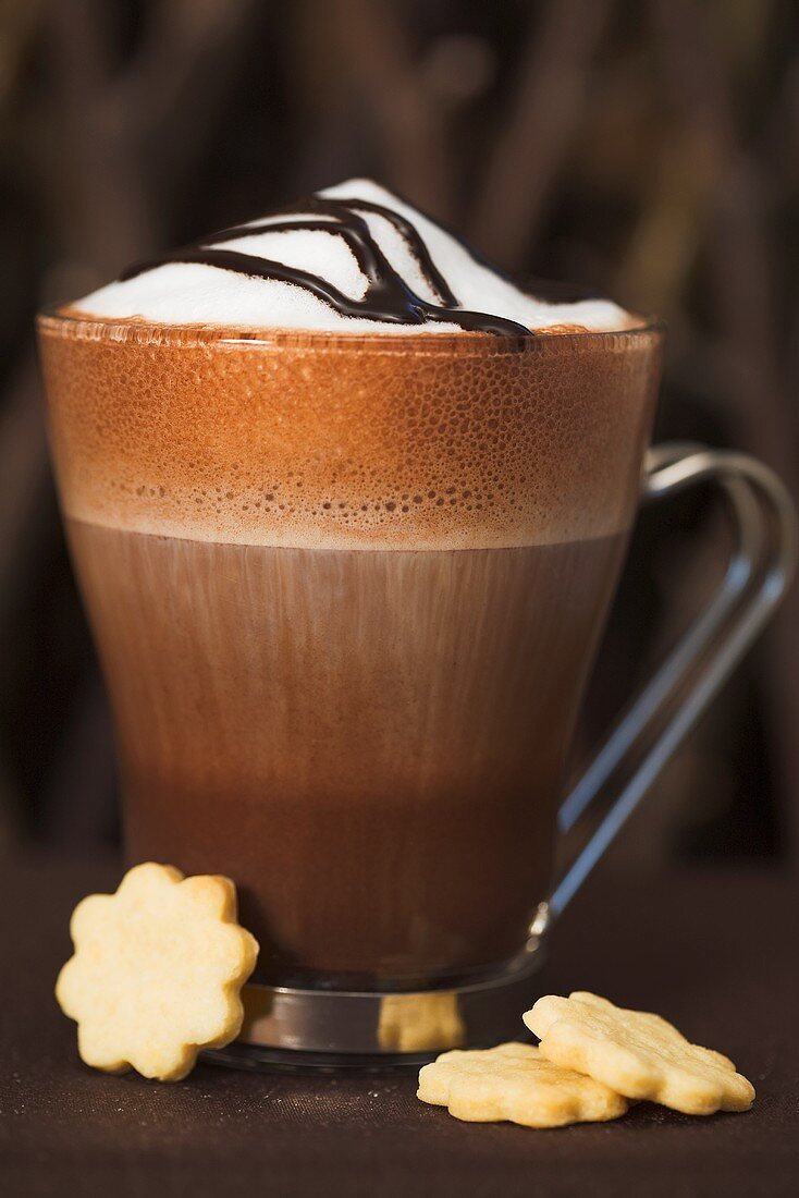 Chocolate Latte mit Schokoladensirup