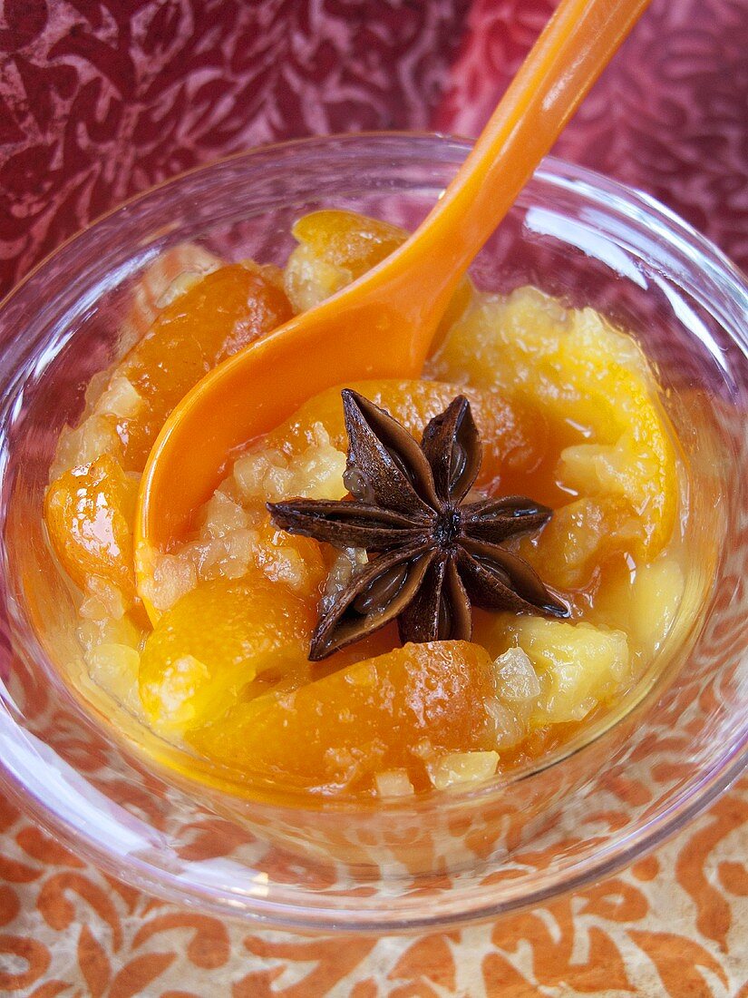 Kumquat and pineapple jam with star anise
