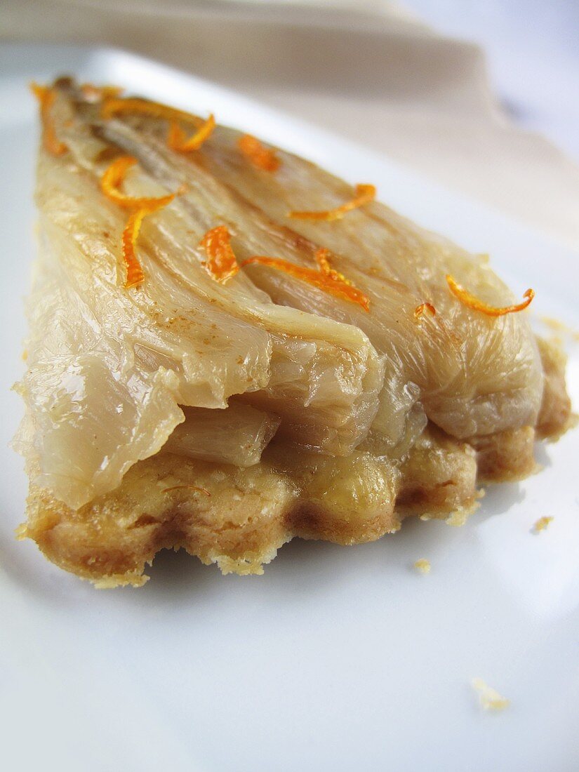 Chicory tart with orange zest