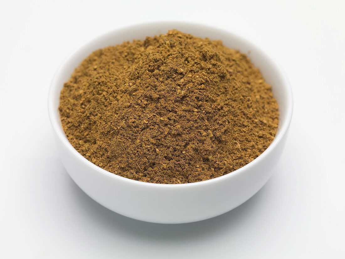 Mulled wine spices in small bowl