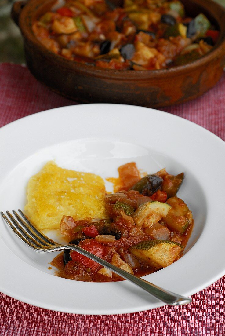 Ratatouille mit Polenta