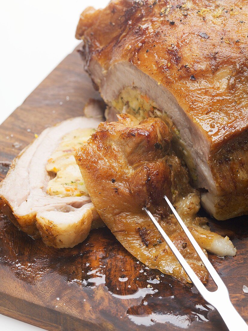 Stuffed breast of veal