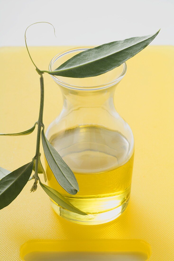 Olive oil in carafe