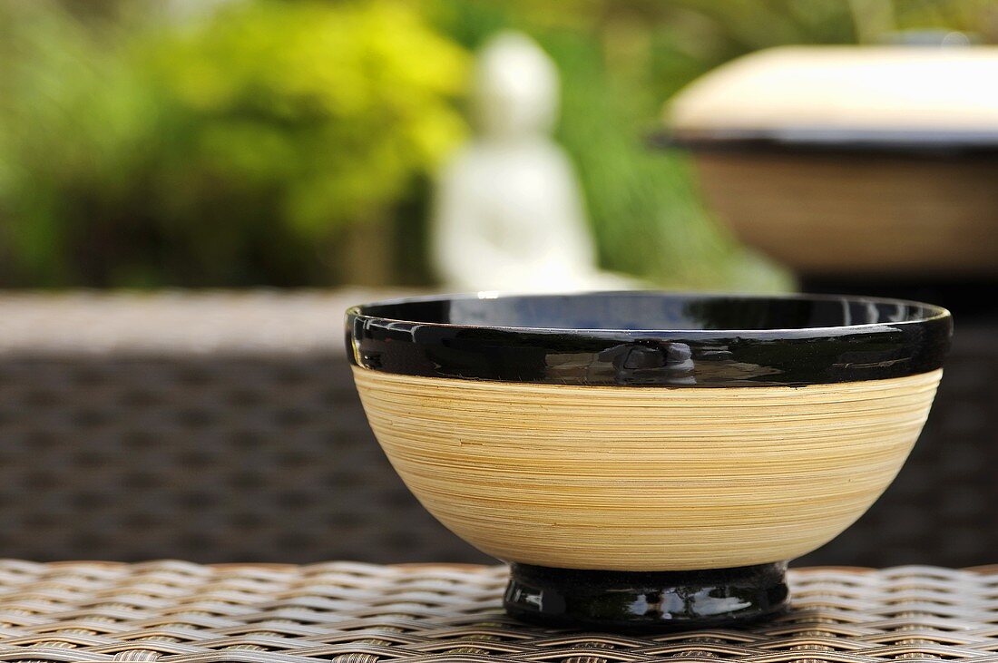 Asian bamboo bowl