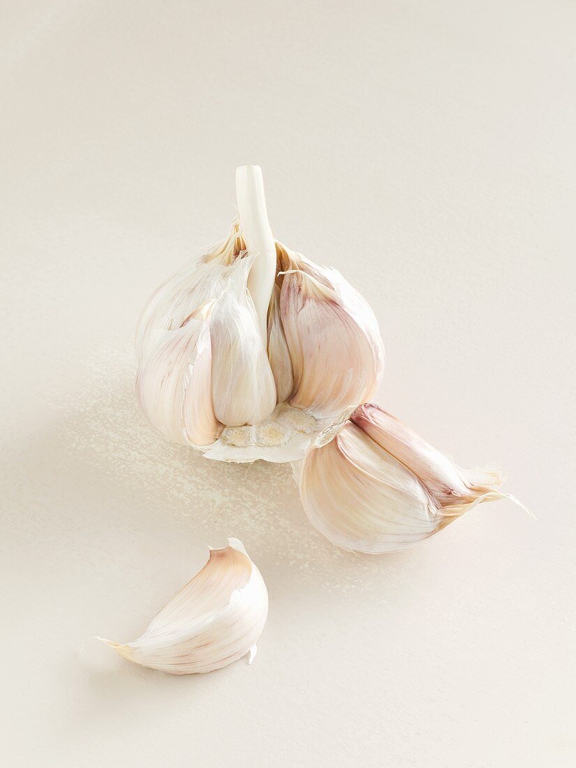 Garlic bulb with cloves of garlic