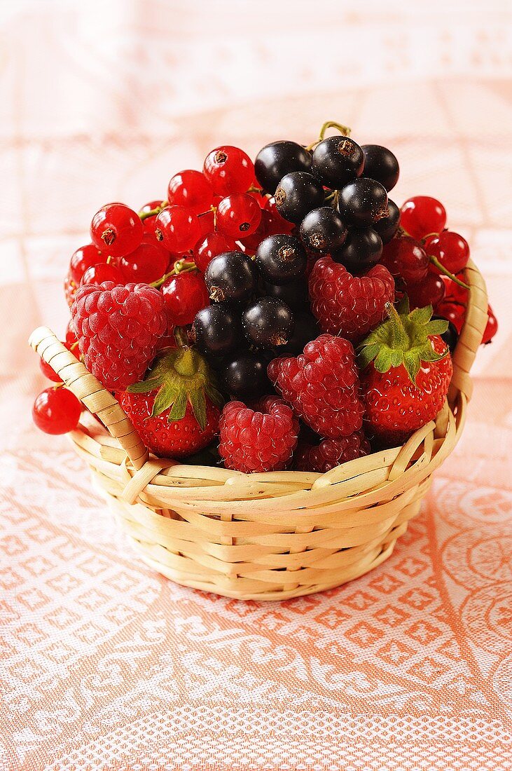 Fresh berries in a basket