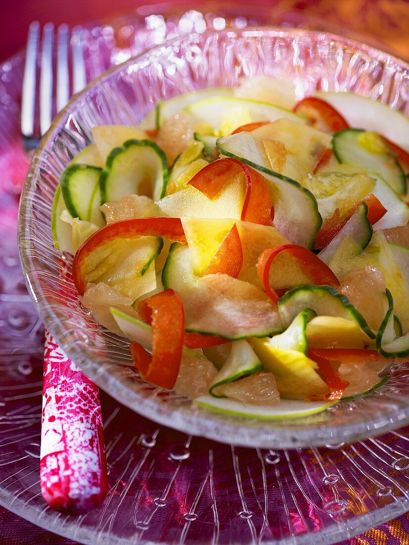 Gurkensalat mit Grapefruit, Bali