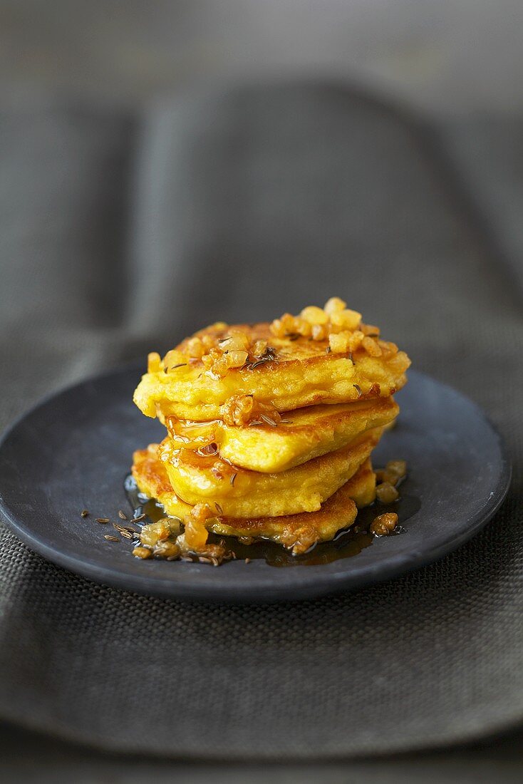 Potato cakes with bacon