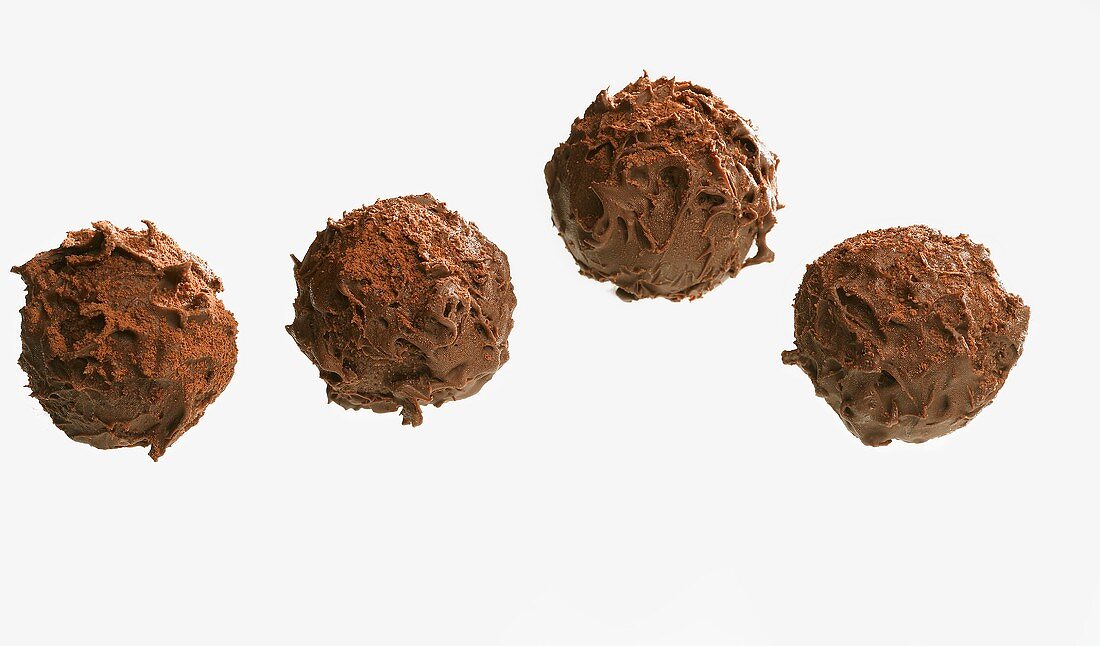 Four chocolate truffles
