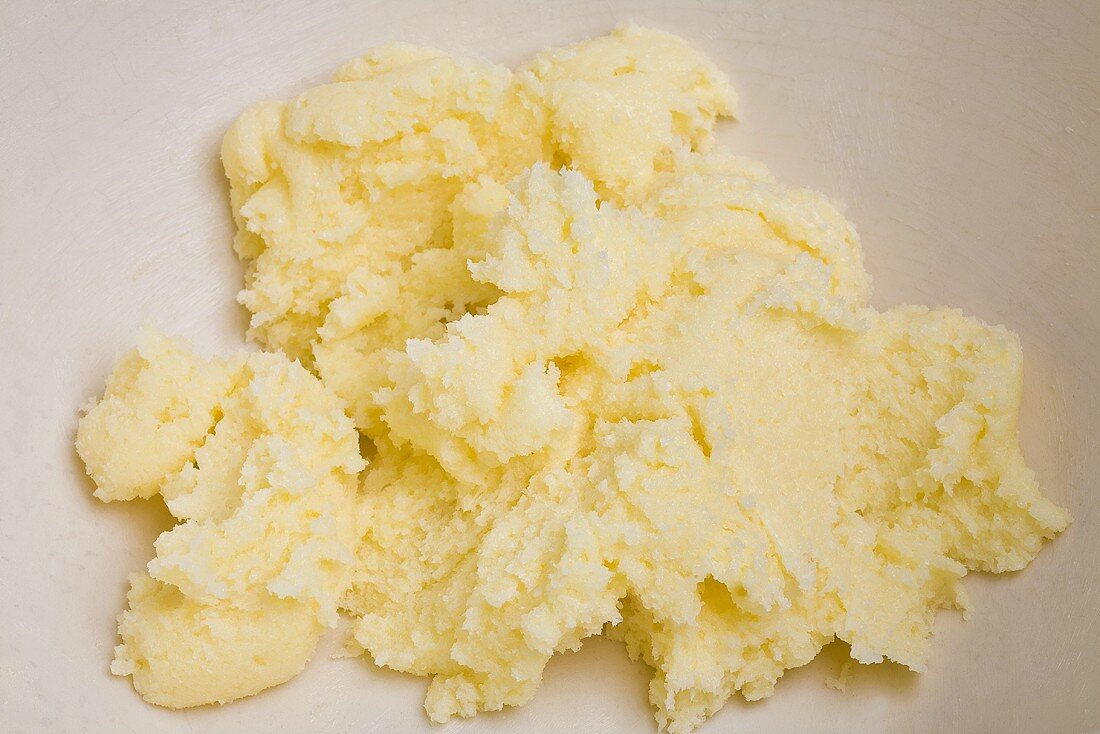 Creamed butter and sugar