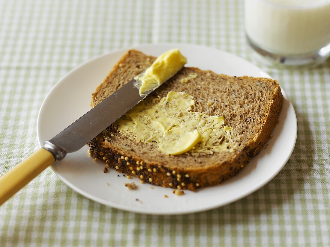 Butterbrot mit Messer