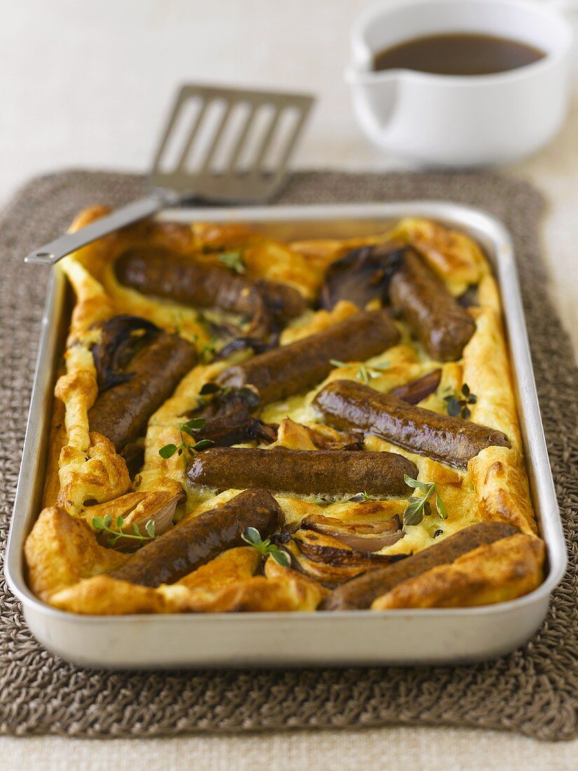 Toad in the hole (England)