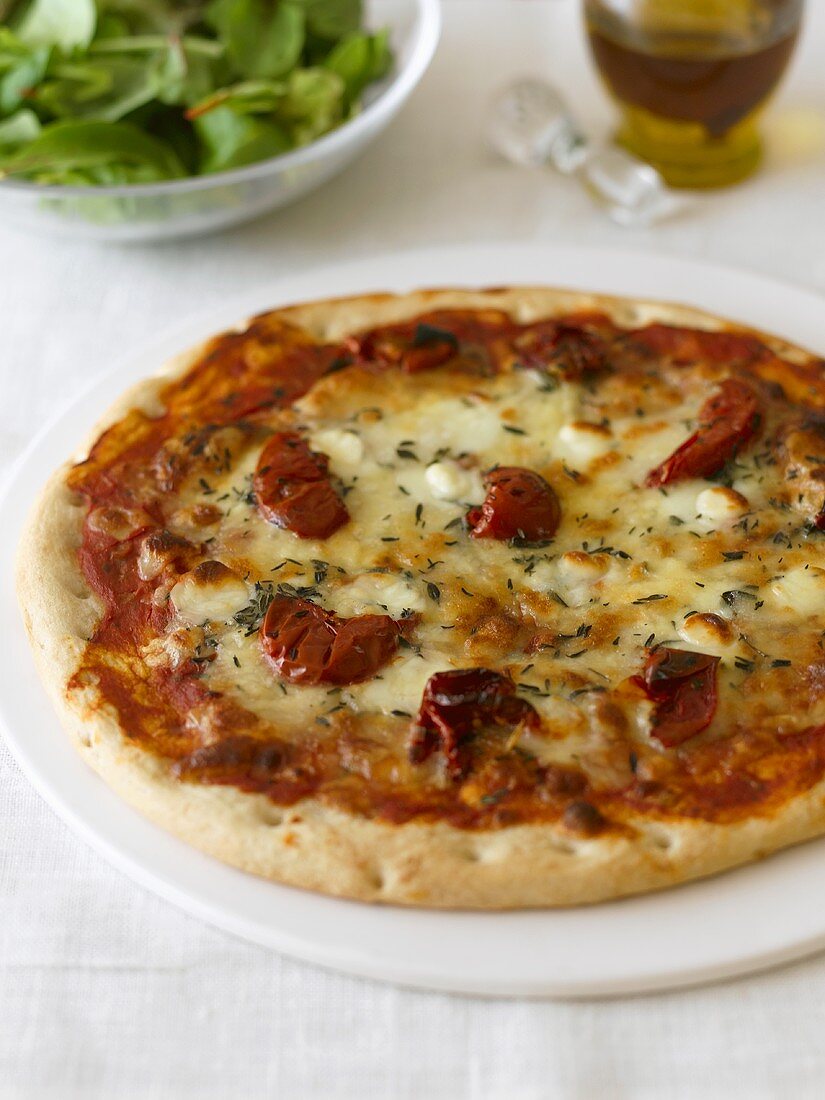 Cheese and tomato pizza