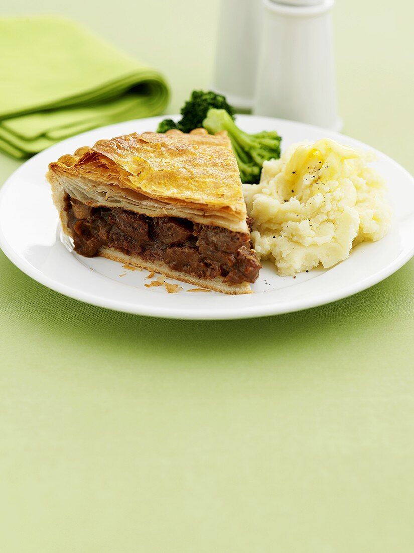 Rindfleisch-Pie mit Kartoffelpüree