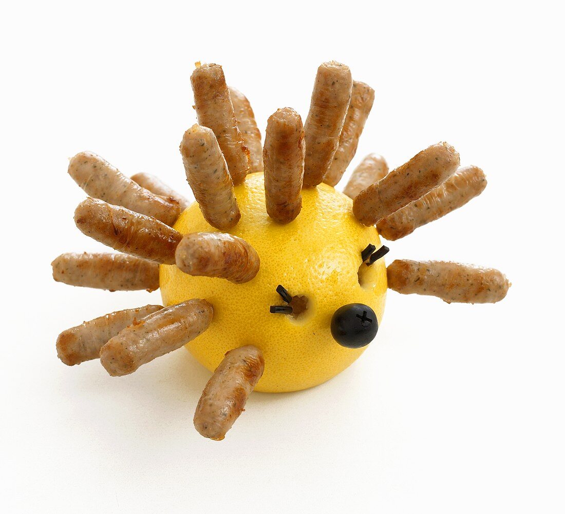 Sausage hedgehog for a children's party