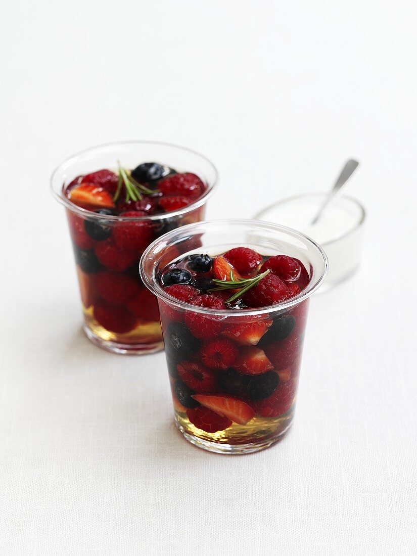 Berries in a wine jelly