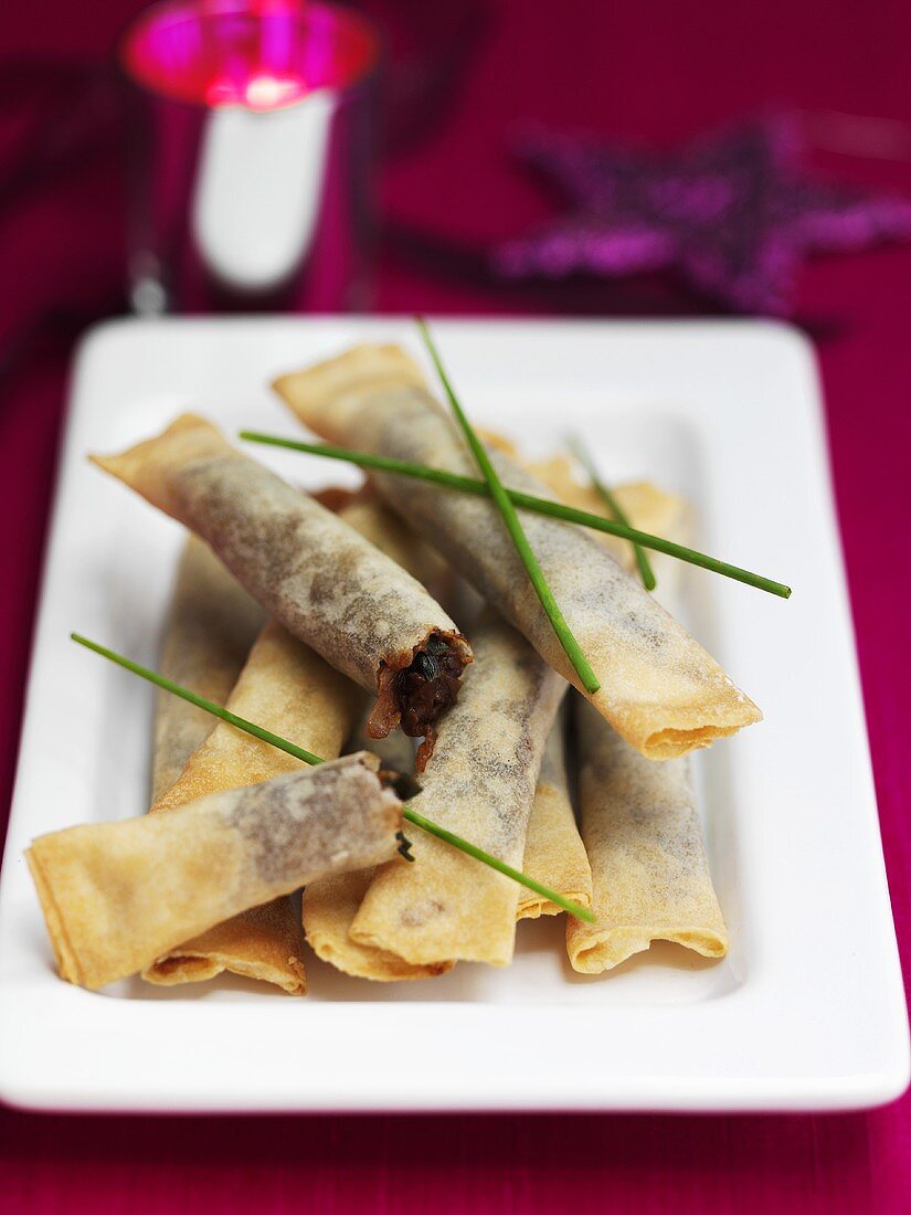 Thai spring rolls with duck (Christmas)