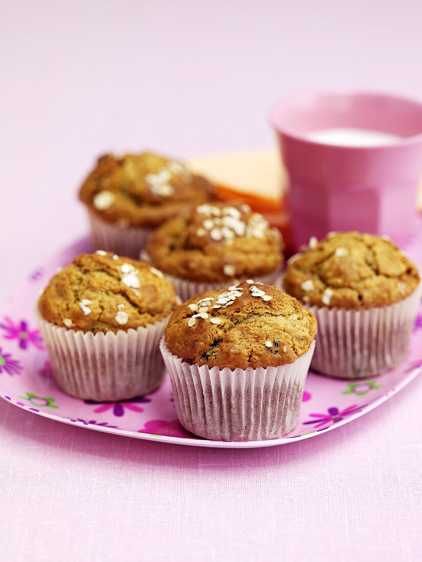 Muffins mit Haferflocken für Kinder