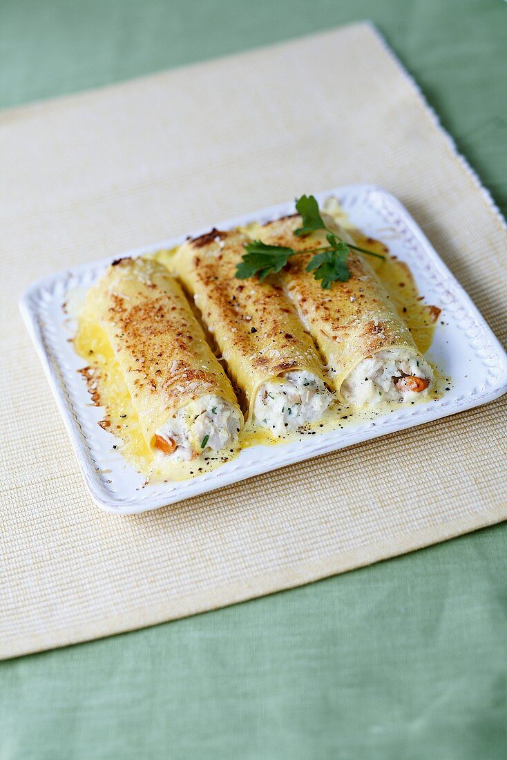 Cannelloni mit Meeresfrüchten