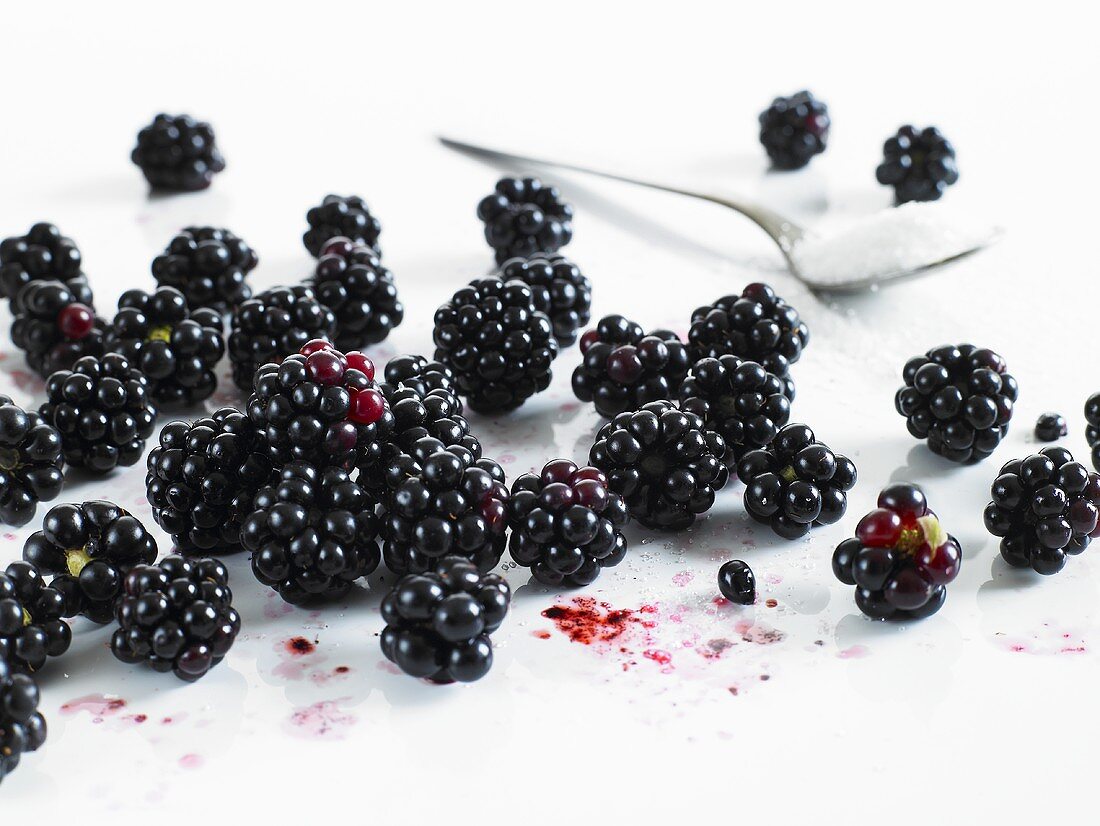Blackberries and spoonful of sugar