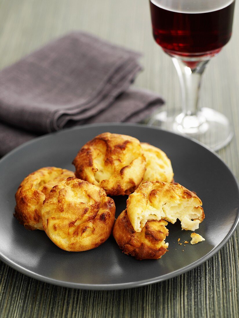 Gougères (Savoury choux pastries with cheese, France)