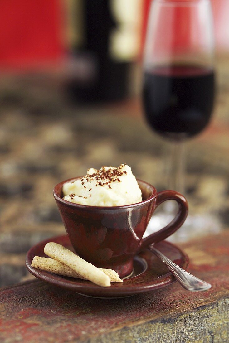 Tiramisu in espresso cup