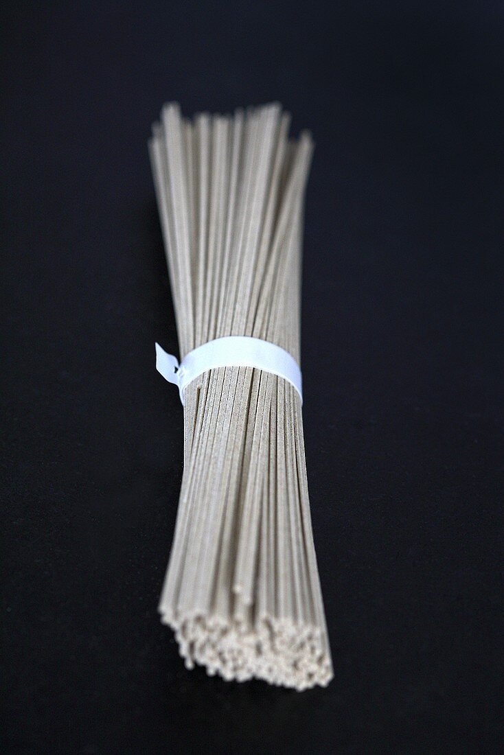 A bundle of soba noodles