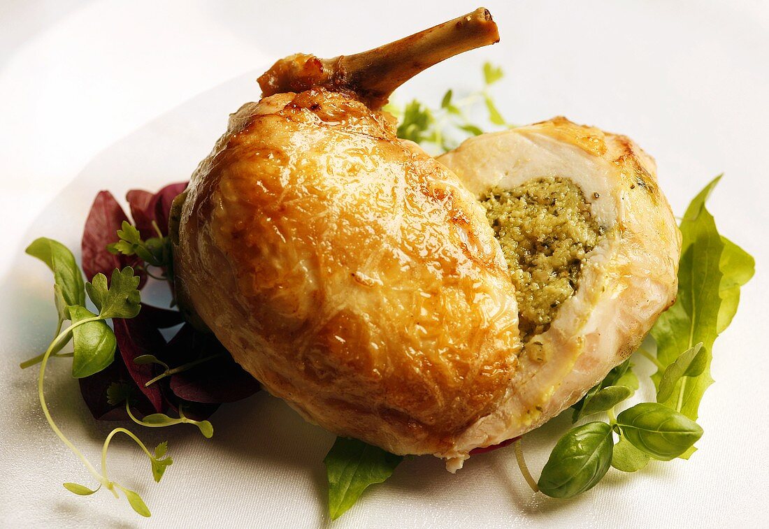 Chicken breast with pesto stuffing