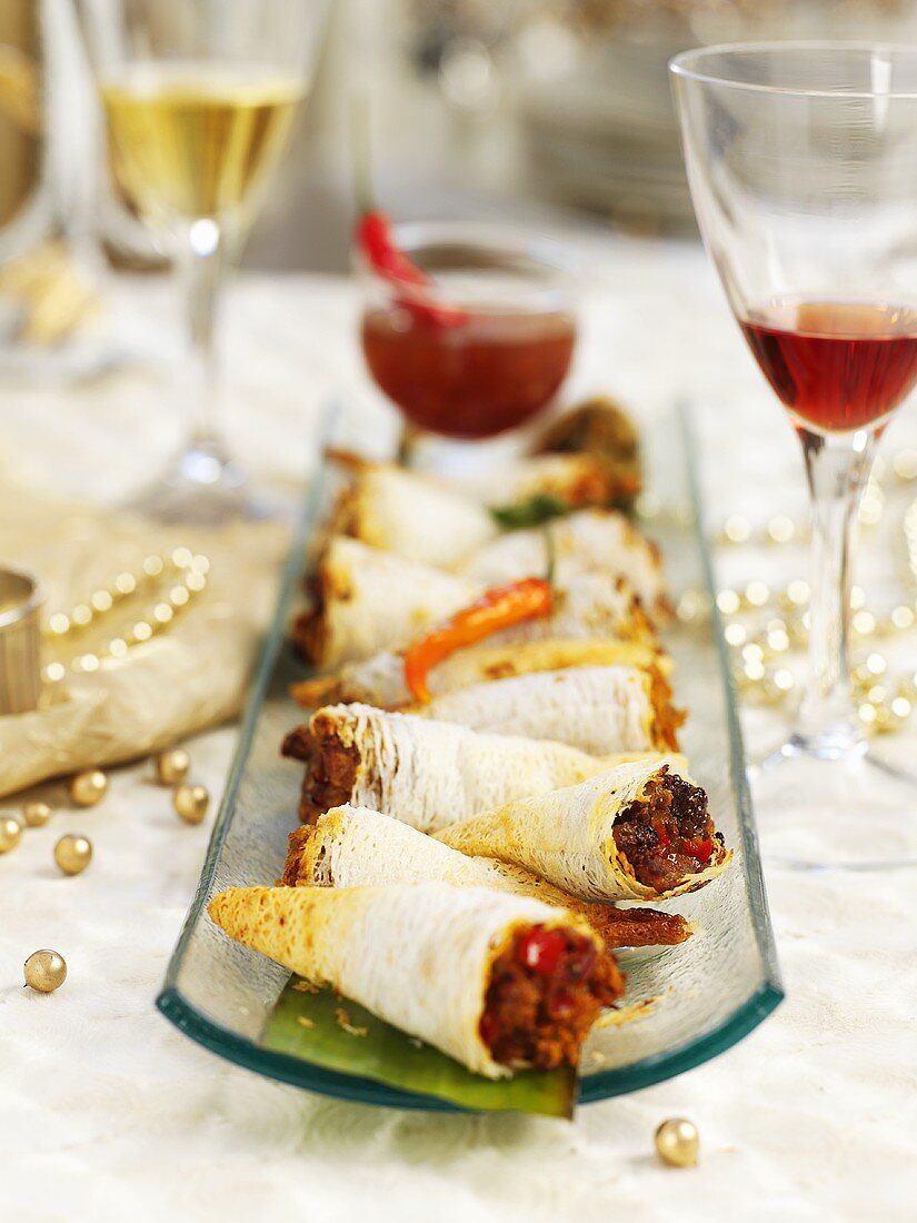 Wraps mit Thai-Curry zu Weihnachten