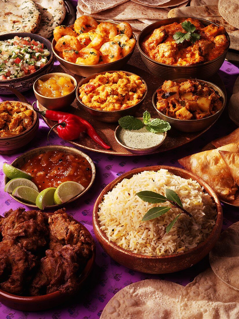 Various dishes from India