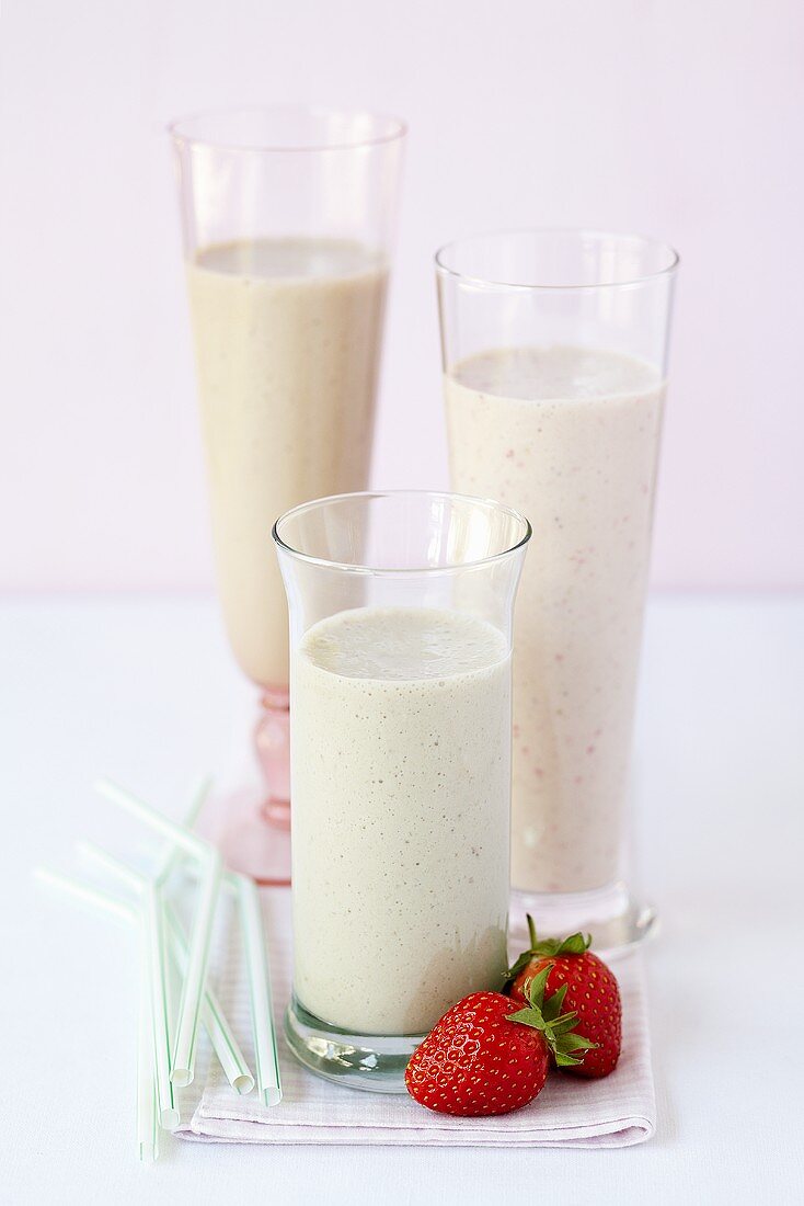 Drei verschiedene Smoothies