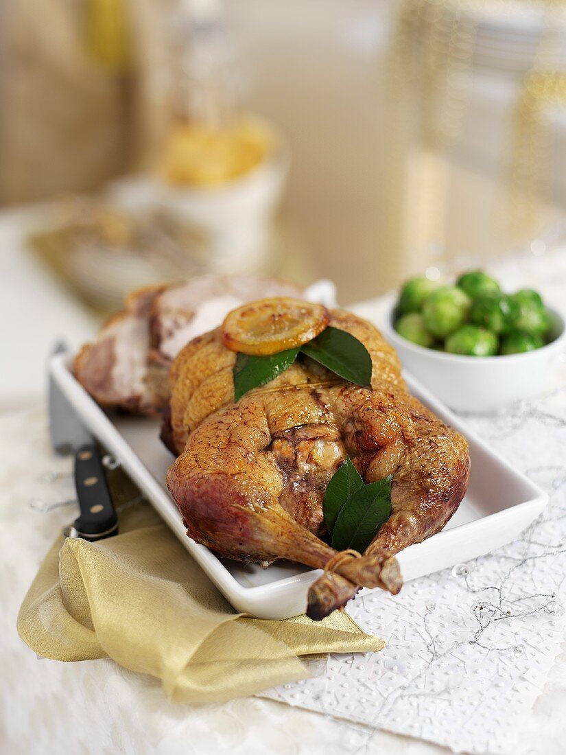 Gefülltes Hähnchen zu Weihnachten