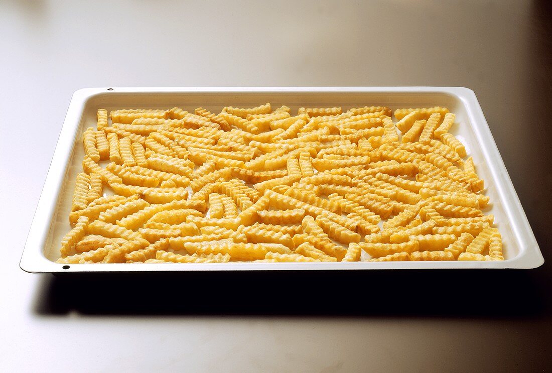 A Baking Tray of French Fries