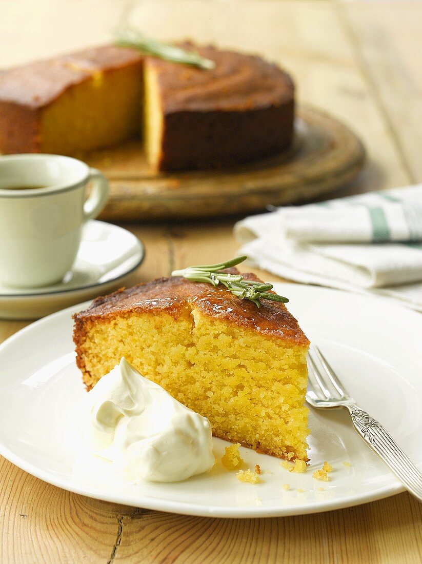 Honey and polenta cake