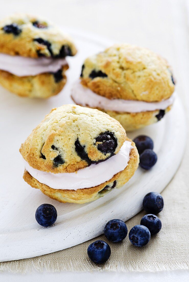 Blueberry whoopie pies