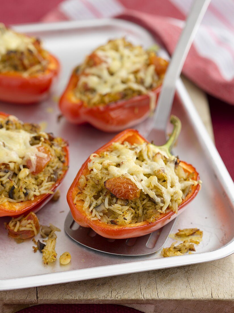 Peppers stuffed with rice