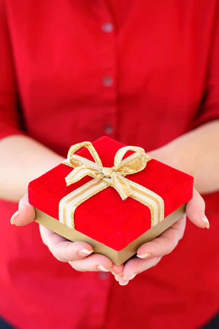 Hands holding gift