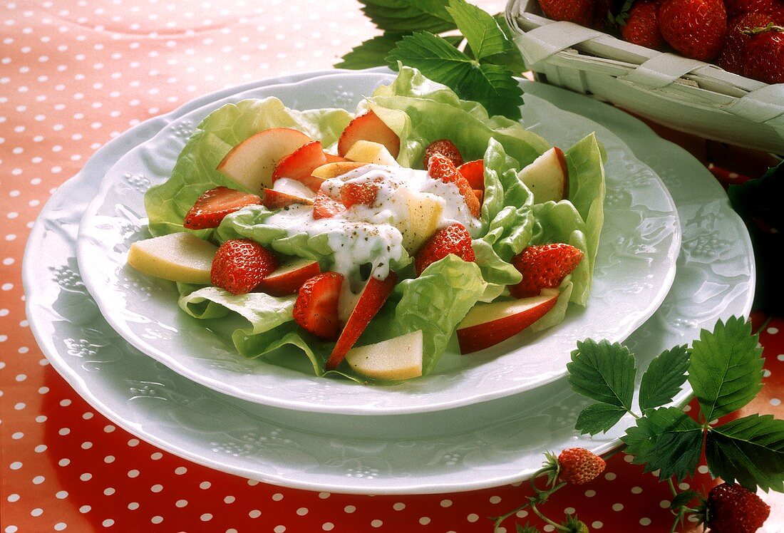 Strawberry-Apple Salad with Creamy Dressing