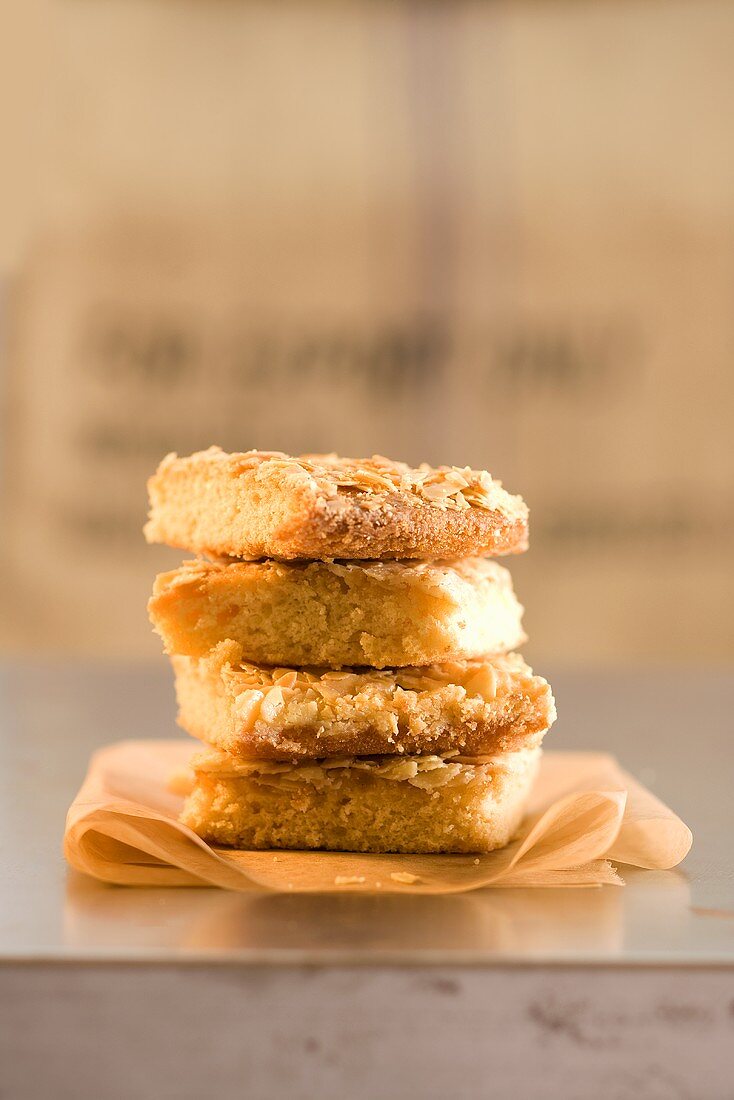 A stack of butter cake slices