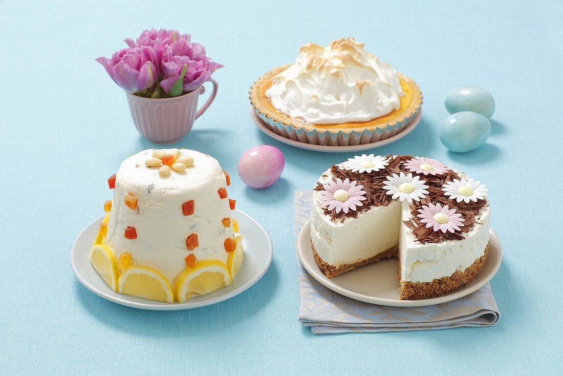 Three different Easter cakes