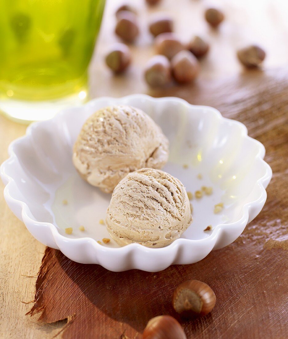 Hazelnut ice cream