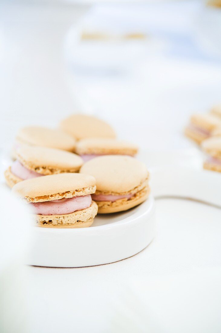 Macaroons with a raspberry filling