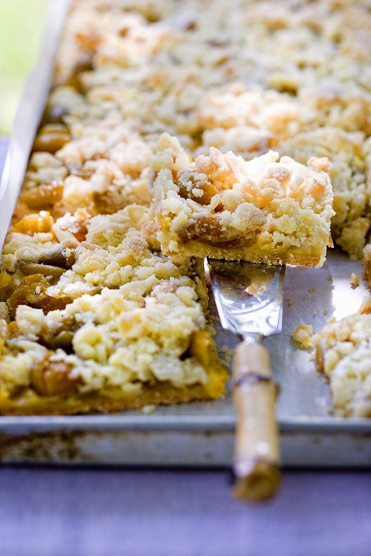 Mirabellkuchen mit Honigstreuseln