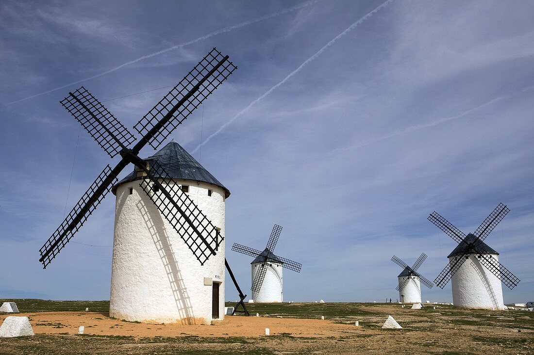 Windmühlen in Campo de Criptana (La Mancha, Spanien)